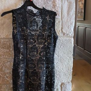 Gracia - Black and Tan Cocktail Dress - Size M
